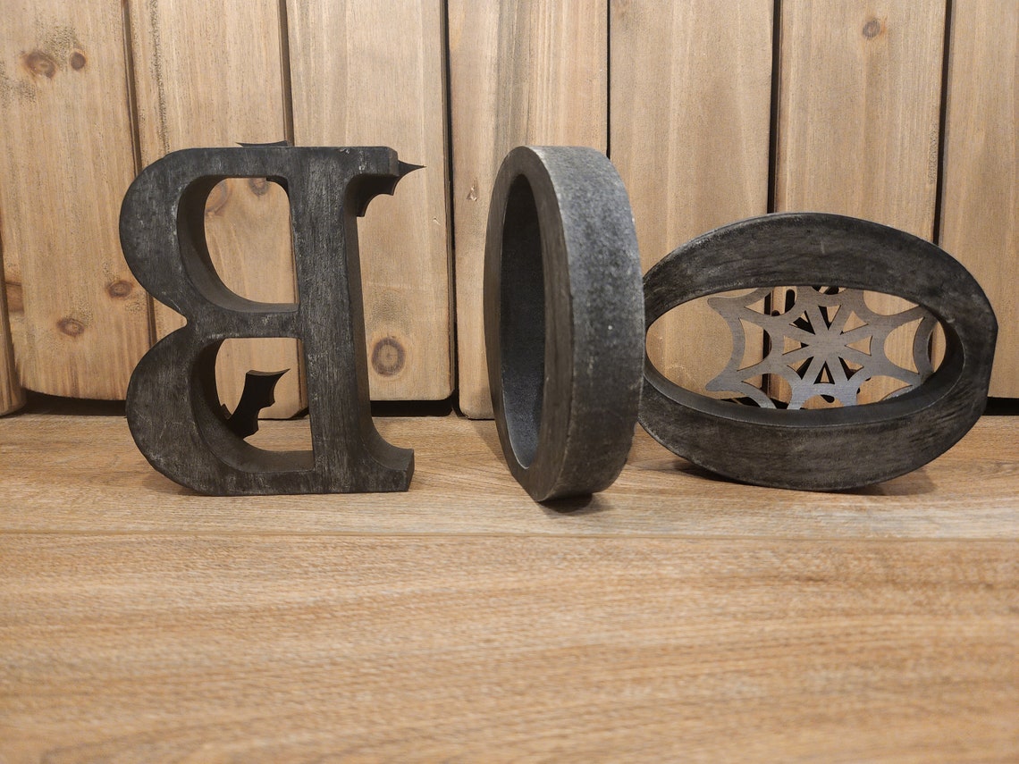 BOO Fun and Festive Wood Letter Display for Halloween and - Etsy