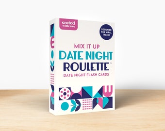 Date Night Roulette Flash Card Game for Couples, Date Night Idea Planner, Wedding Bridal Shower Gift, Holiday Present, Mother's Day