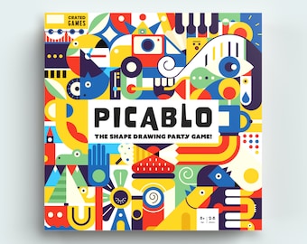 Picablo - Kids Art and Shape-Drawing Game, Family Activity Board Game for Art Lovers, Teaches Shapes, Creativity, Problem-Solving, Ages 8+