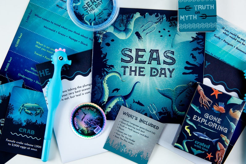 Deep Sea Date Night Box for Couples Ocean Adventure Game Challenge Kit, Valentine's Day Holiday Gift, Relationship Building image 4