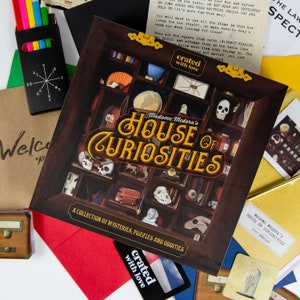 Escape Room Mystery Game - Puzzles, Mystery, Crime Solving Kit, Date Night Box, Activities, Cabinet of Curiosities, families, Couples