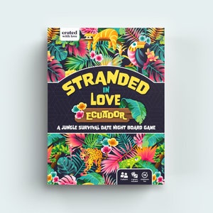 Jungle Survival Date Night Box - Stranded in Love, Couples Gift, Board Game for Two, Valentine's Day, Holiday, Anniversary, Bridal Present