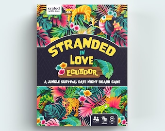 Jungle Survival Date Night Box - Stranded in Love, Couples Gift, Board Game for Two, Valentine's Day, Holiday, Anniversary, Bridal Present