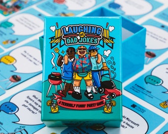 Laughing at Dad Jokes Party Game - Father’s Day Gift, Family Games, Stocking Stuffer Present for Dad