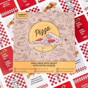 Pizza-Themed Date Night Game Box - I Love You More than Pizza, Date Night Ideas, Bridal Shower, Anniversary Present, Board Games for Couples