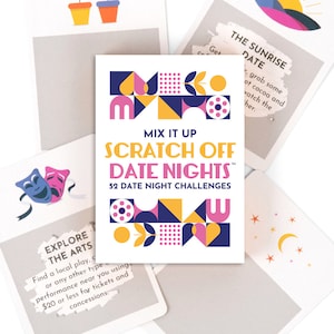 Scratch Off Date Night Idea Adventure Card Deck for Couples - Bridal Shower Wedding Gift, Anniversary Mother's Day Holiday Challenge Gift
