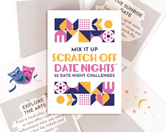 Scratch Off Date Night Idea Adventure Card Deck for Couples - Stocking Stuffer, Anniversary, Holiday, Christmas Gift for the Couple