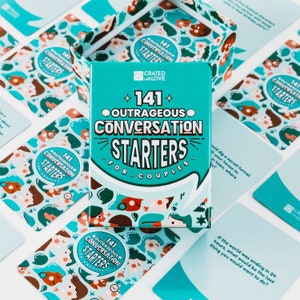 141 Outrageous Conversations Starters for Couples, Valentine's Day Present, Stocking Stuffer Gift, Conversation Topics for Relationships