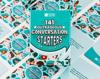 141 Outrageous Conversations Starters for Couples, Valentine's Day Present, Stocking Stuffer Gift, Conversation Topics for Relationships