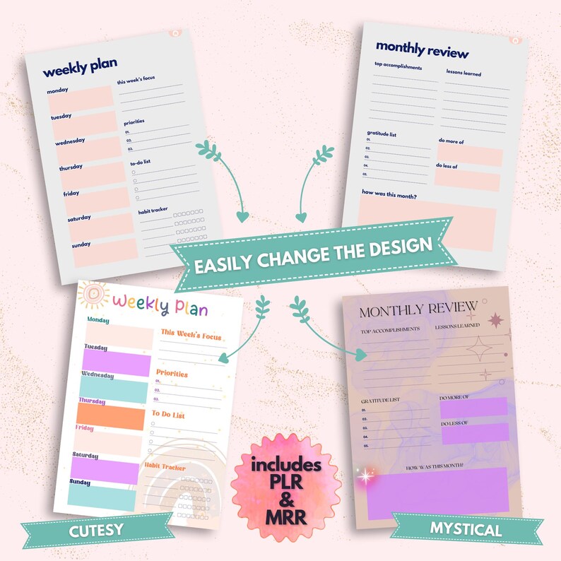 2025 Floral Planner Template: Monthly & Weekly Canva Printable (digital ...