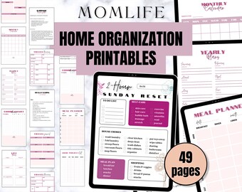 Planificador de organización del hogar: Listas de limpieza, plantilla de Canva (descarga en PDF)