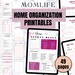 Home Organization Printables, PDF, 2 Colors pink Beige, Downloadable ...