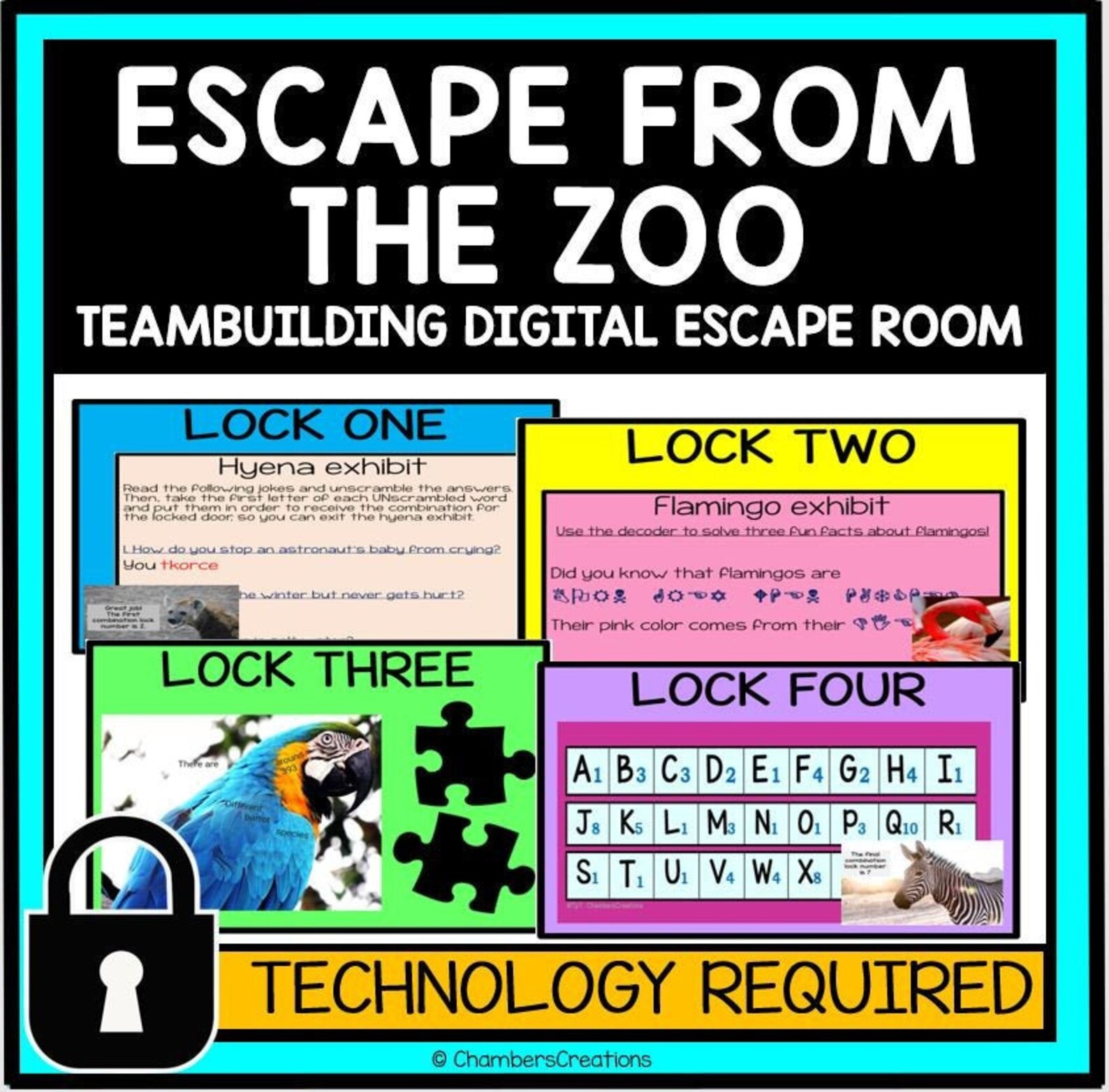 Escape from the Zoo Digital Escape Room for Kids Etsy