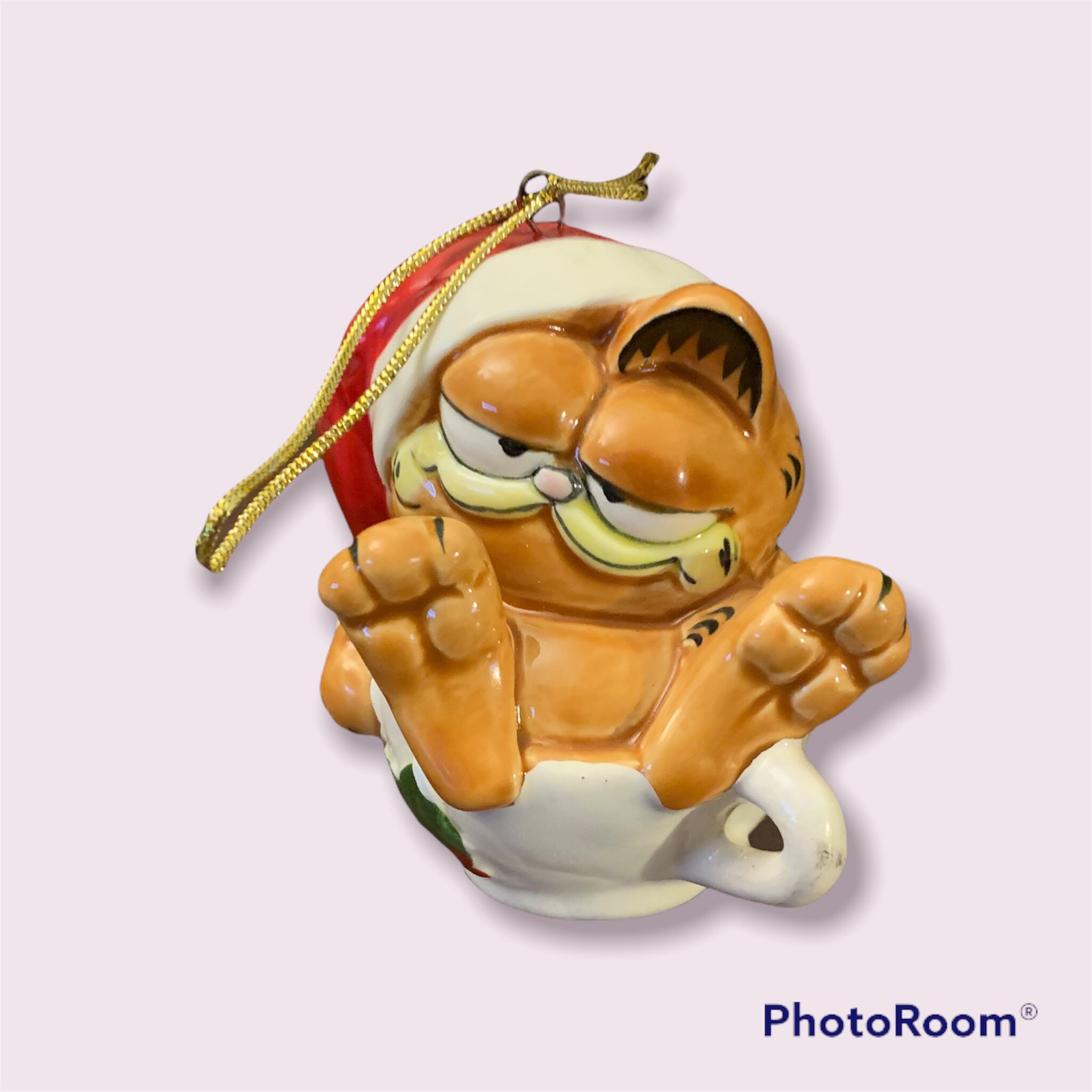 2022 Garfield Christmas Ornament Vintage Enesco Garfield Cat Christmas Ornament Sitting In Cup | Etsy Ireland