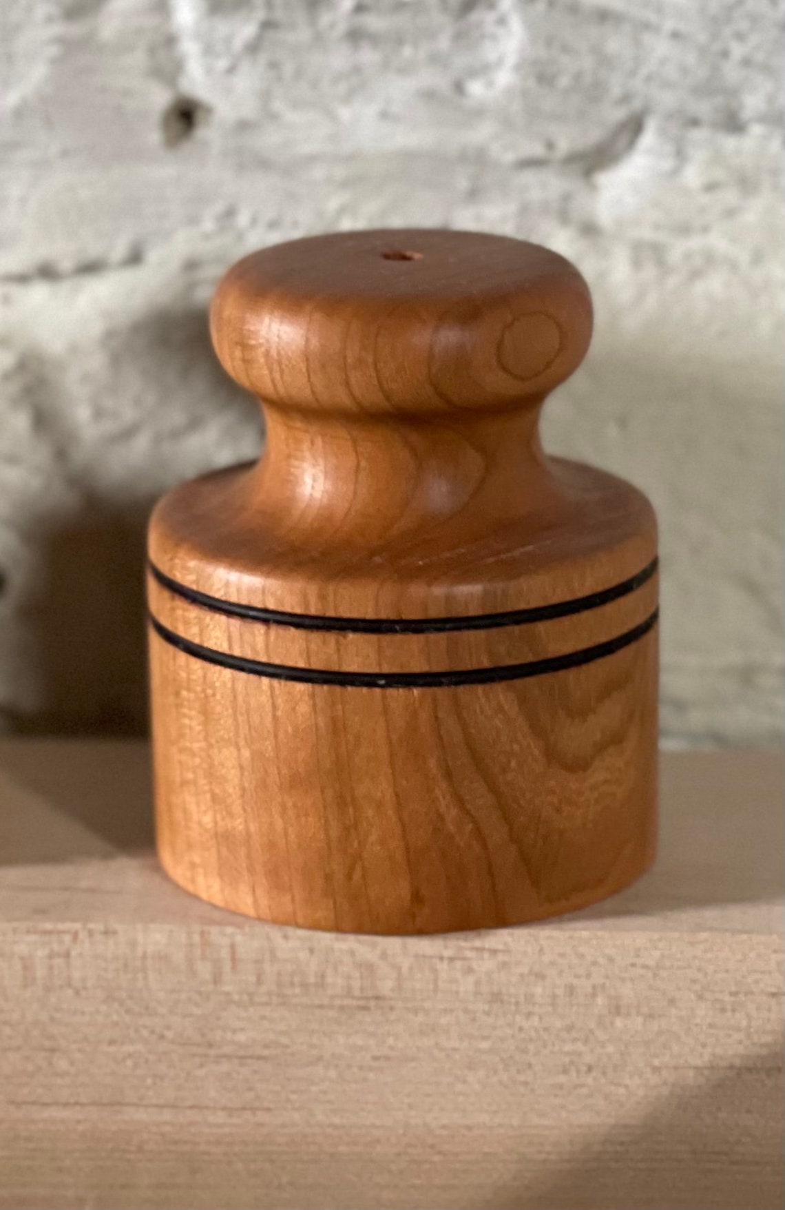 Cherry wood hand turned biscuit cutter by Wurtzel Etsy