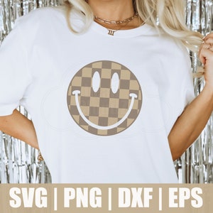 Glückliches Gesicht Checker SVG | Happy Face Checker PNG | Glückliches Gesicht | Glückliches Gesicht Png | Karo-Svg | Karo Png | Retro-Svg | Retro Png