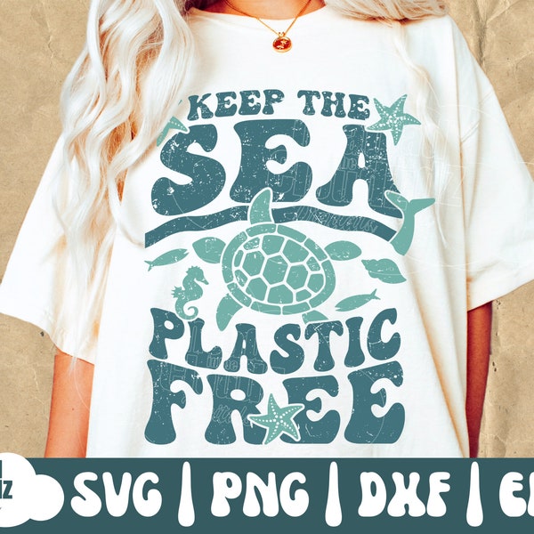 Keep The Sea Plastic Free SVG | Keep The Sea Plastic Free PNG | Earth Day Svg | Earth Day Png | Plastic Free Svg | Plastic Free Png