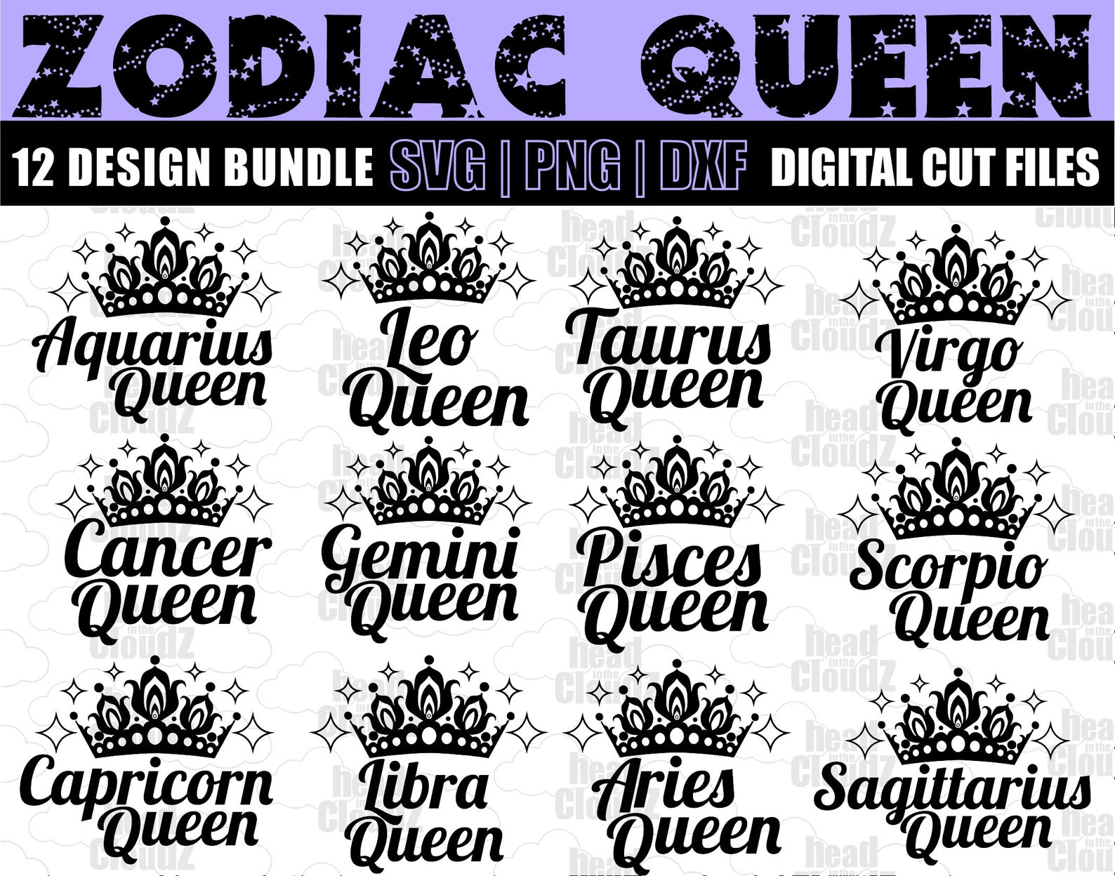 Zodiac Queen Bundle Instant Download Etsy