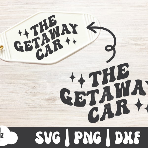 La voiture d'escapade SVG | PNG | DXF | Porte-clés motel rétro Svg | Porte-clés Retro Motel Png | Porte-clés Svg | Porte-clés Png | Porte-clés drôle Svg