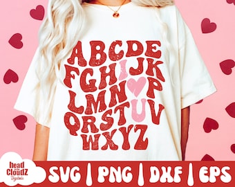 ABC I Love You SVG | PNG | Retro Valentine's Day Svg | Retro Valentine's Day Png | Cute Valentine's Day Svg | Cute Valentine's Day Png