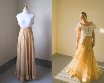 Yellow Maxi Skirt | Vintage Tall | Long Skirt | Size Large