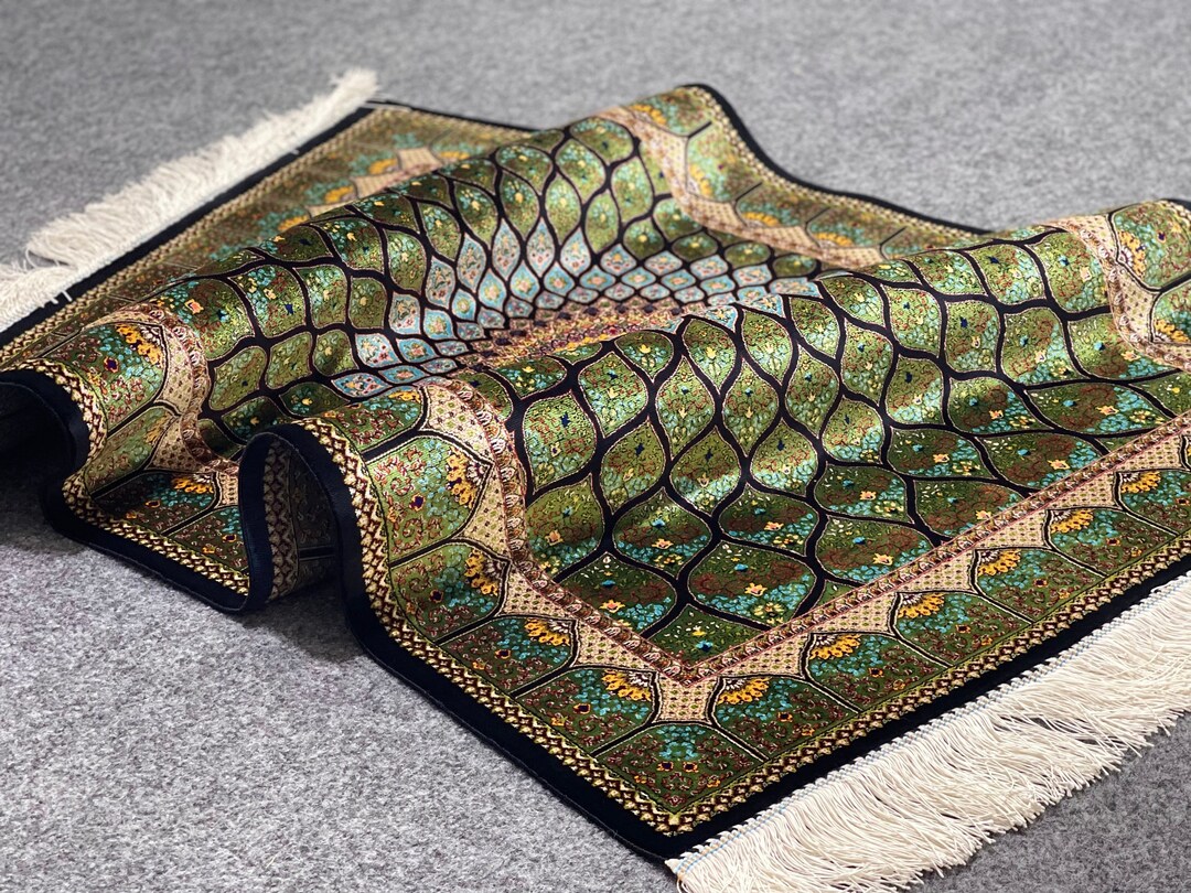 3x4ft. Silk Rug High Quality Bamboo Silk Rug Oriental Rug Medallion Rug ...