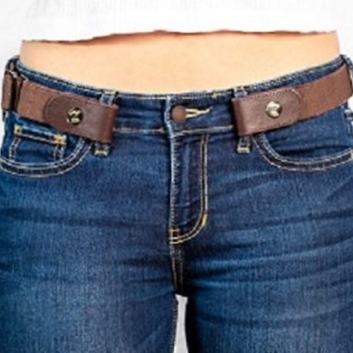 SPRING PARK 2pcs No Buckle Free Elastic Belt For Women Men Comfortable Adjustable Invisible Stretch Waist Belt For Jeans - View #7