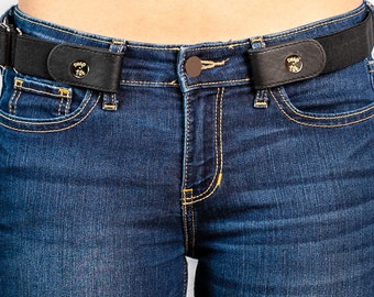 Unisex Elastic No Buckle Belt, Adjustable Comfort Stretch Belt
