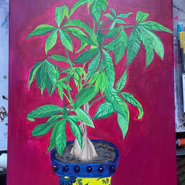 Money Tree Painting Etsy