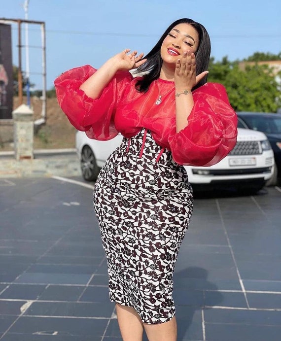 Ankara pencil dresses top