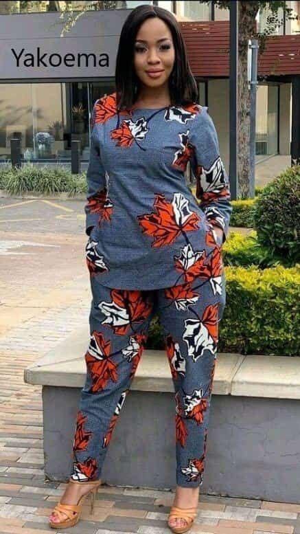 african trouser and top for ladies