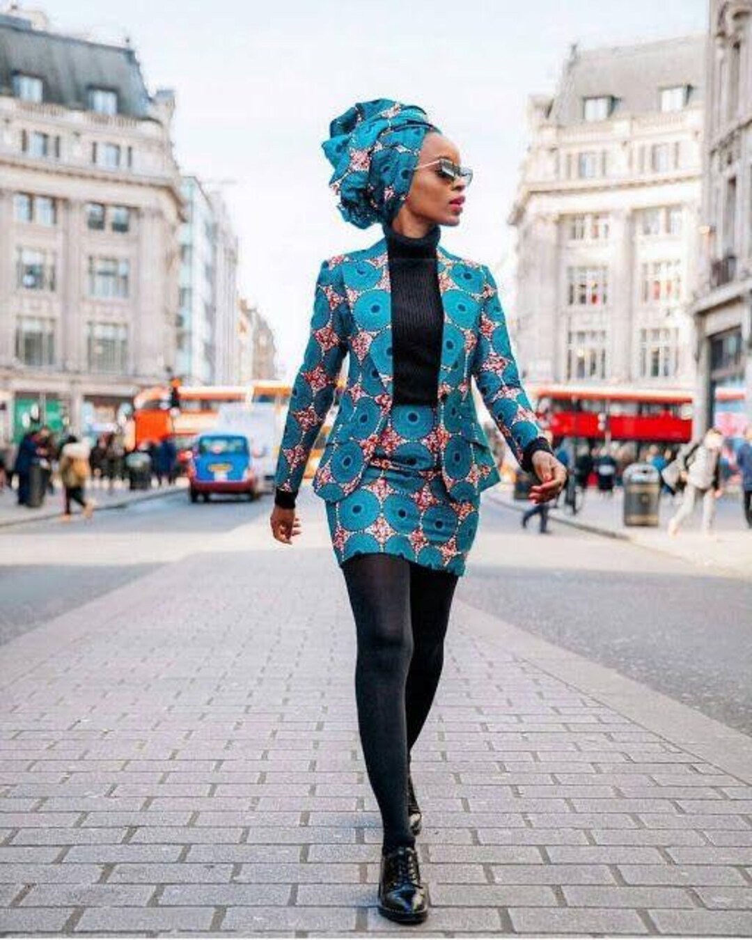 Ankara Skirts and Blazer Suit Set, African Suit Set for Women, African Print Two Piece Set