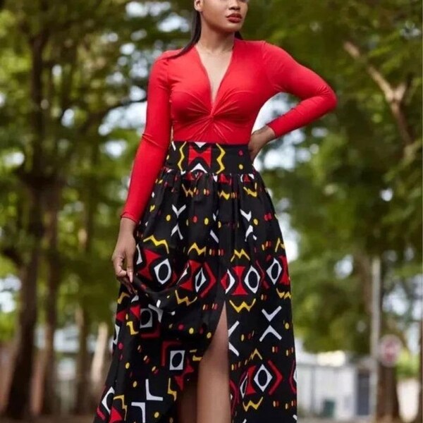 African Long Maxi Skirt (Plus Size) main image 0