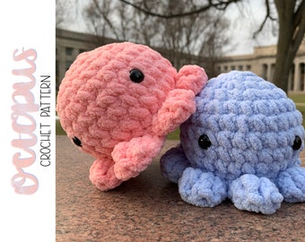 Octopus Amigurumi Crochet Pattern, PDF Only