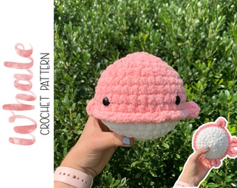 Whale Amigurumi Crochet Pattern, PDF Only