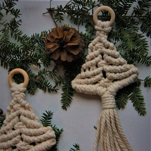 Christmas Macrame Ornaments, Boho Macrame Tree Hanging, Christmas Decorations