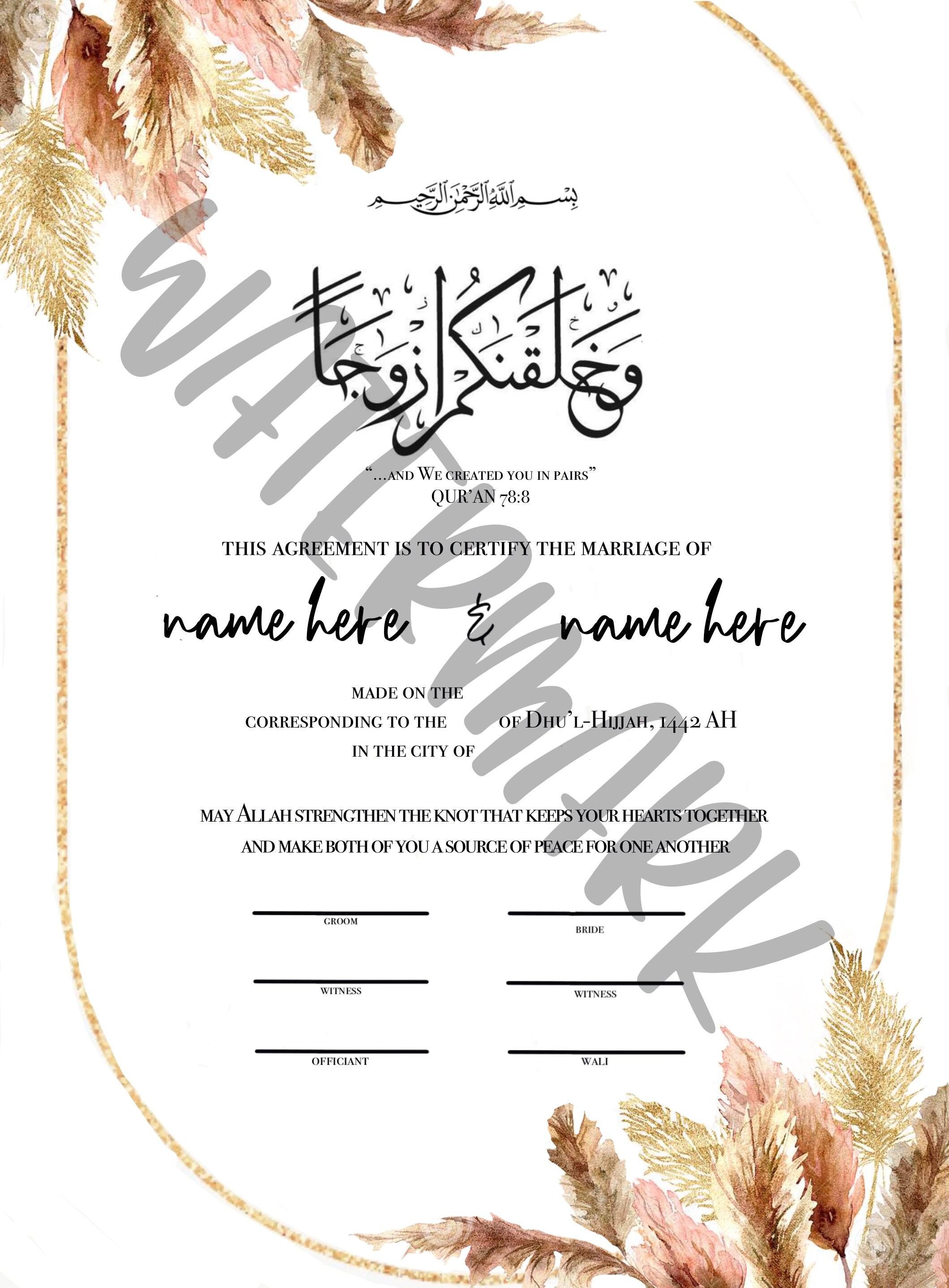 custom-nikkah-contract-physical-copy-etsy