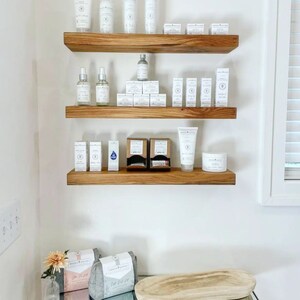 Solid Wood Floating Shelves