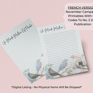 JW November Kampagne FRANZÖSISCHE Version – JW Letter Briefpapier – Jw French QR Codes – Un Monde Meilleur Est Proche - 8,5” x 11” und A4