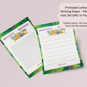 JW Kids Letter Writing Stationery - Jw Org QR Codes - Jw Letter Writing Paper Designs – Jw Stationery – JW Printables - 8.5” x 11” & A4