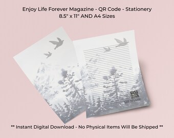 Código QR JW - Escritura de cartas Jw - Papelería Jw - Papelería Jw - Disfrute de la vida para siempre Papelería Jw - Descarga digital Jw - Imprimibles JW