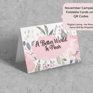 Campaña de noviembre de JW – Tarjeta de felicitación de Jw – Códigos QR de Jw - Imprimibles de JW – Un mundo mejor está cerca - Papel para escribir cartas de Jw - Noviembre de 2021