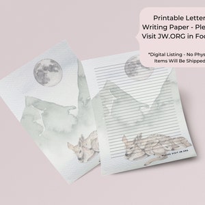 JW Org QR Codes - Jw Letter Writing Paper Designs – Jw Stationery – Digital Instant Download - JW Printables - 8.5” x 11” & A4