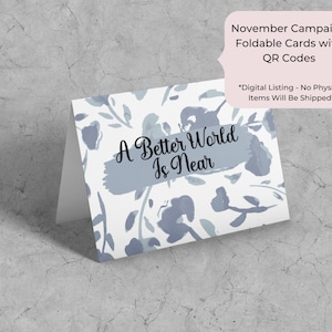 Campaña de noviembre de JW – Tarjeta de felicitación de Jw – Códigos QR de Jw - Imprimibles de JW – Un mundo mejor está cerca - Papel para escribir cartas de Jw - Noviembre de 2021
