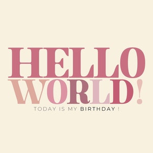Pink Minimalist Baby Milestone Cards 5x7 Instant Download