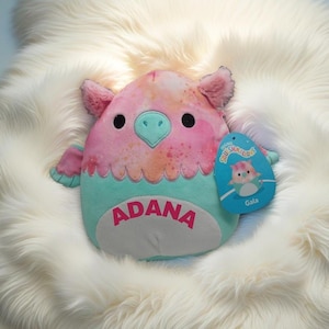 Squishmallow Gala, Gift for Child, Pink Squishmallow Stuff Animal, Birthday Gift for Kid, Birthday Gift, Easter Basket Plushie, Easter Toy,