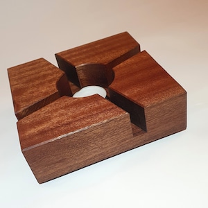 Warmer, table stove, tea warmer made of sapelli wood