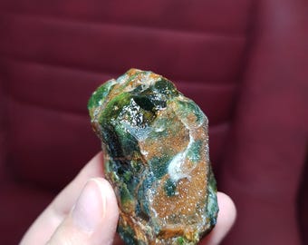 Chrome Calcédoine Druzy Chrysoprase | Vert riche | Brillance Druzy intense | Pierre de guérison métaphysique