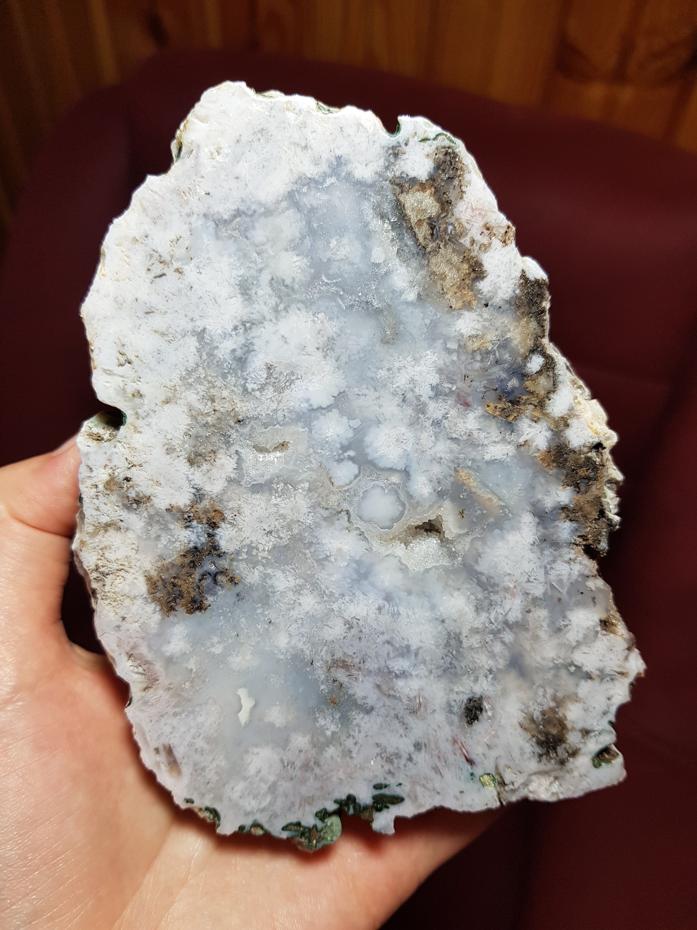 大きな白花瑪瑙スライス：成長の石（804g） - Etsy 日本