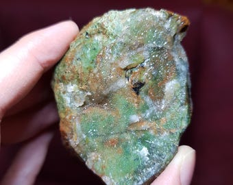 Chrome Chalcedony Druzy Chrysoprase | Rich Green | Intense Druzy Shine | Metaphysical Healing Stone